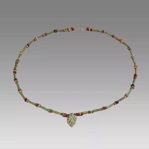 Authentic Ancient Egyptian Faience Necklace - c. 300-50 BC, Rare Antiquity